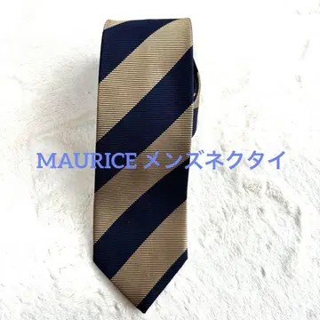 [새상품급 미사용] MAURICE 네이비 베이지 스트라이프 넥타이