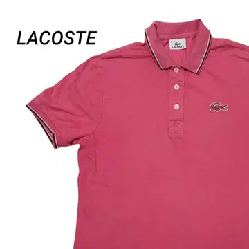 LACOSTE 일본제 피케 셔츠 핑크 남성용 4 M 상당 골프 아웃도어