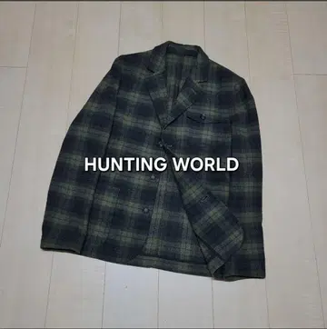 HUNTING WORLD 울 체크 헌팅 자켓 이탈리아제