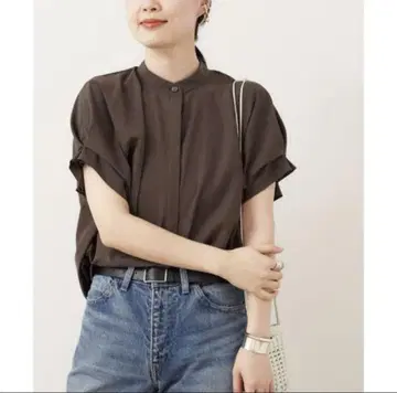 레사 반팔 셔츠 폴리에스테르 코튼