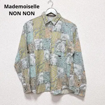 Mademoiselle NON NON 패치워크 셔츠 페이즐리 꽃무늬