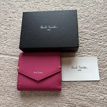 Paul Smith 핑크 접이식 지갑 박스 포함