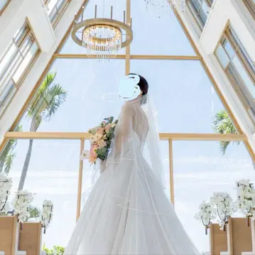 화이트 웨딩 베일 펄 엣지 ARLUIS DRESS