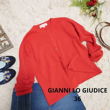 새상품급 GIANNI LO GIUDICE 캐시미어 100% 가디건 S