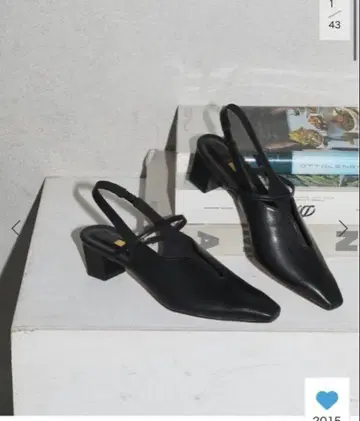 GRISE 4cm 내로우 스퀘어 웨이브 슬링백