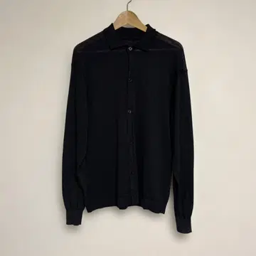 무인양품 UV컷 헴프 혼방 셔츠 가디건 신사 M 블랙