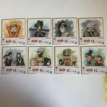 NARUTOONLINE 제일복권 파도의 나라 편 미니 색지 전 8종