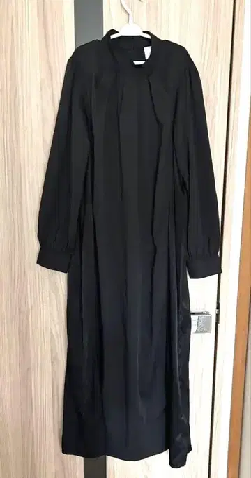 HARE 블랙 롱 원피스 맥시 길이 졸업식 입학식 관혼상제