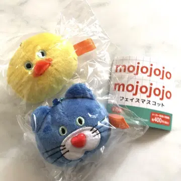 mojojojo 페이스 마스코트 2개 미사용 새상품 병아리 고양이 블루