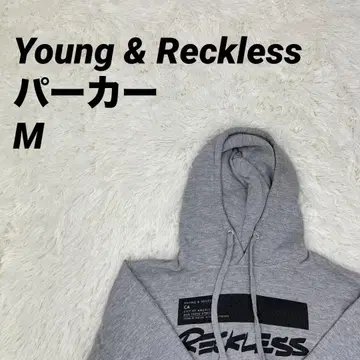 그레이 후드티 Young & Reckless 남녀 공용