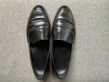 에코 ecco 로퍼 슬립온 24.5cm 38 사이즈 블랙 블랙