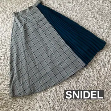 스나이델 SNIDEL [미사용] 스위칭 스커트 플리츠 스커트 체크