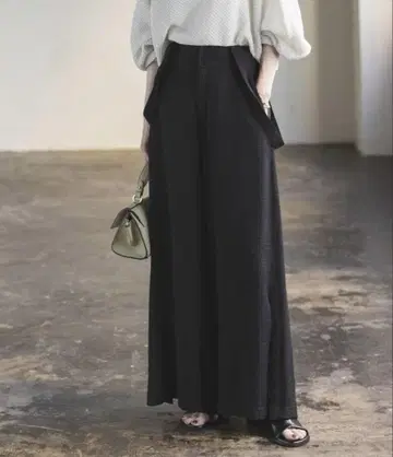 퍼지 린넨 서스펜더 2way 팬츠 블랙/40