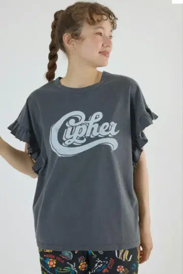 로데오크라운즈 와이드 보울 Vintage Graphic 프릴 T셔츠