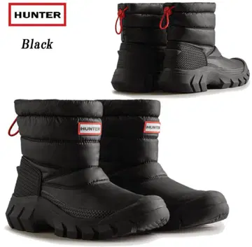 HUNTER 블랙 스노우 부츠