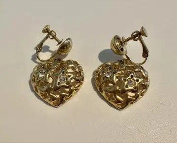 여성용 하트 모양 귀찌 골드 귀엽고 예쁜 디자인