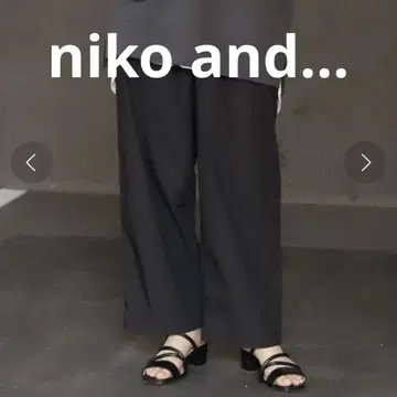 nikoand 니코앤드 블랙 컬러풀 이지 워크 팬츠 M 와이드 속건성
