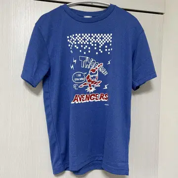 새상품 미사용 미즈노 마블 아이언맨 T셔츠 블루 mizuno