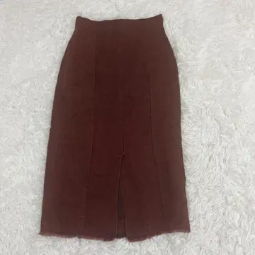 ROPE 로페 린넨 고급 롱 스커트 S 빨간색 데님 타이트 슬릿