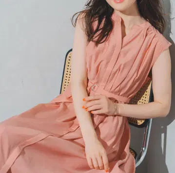 오렌지 컬러 원피스 2025 봄/여름 신상 시어 컬러 프렌치 셔츠 원피스