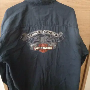 Harley-Davidson 자수 로고 긴팔 워크 셔츠