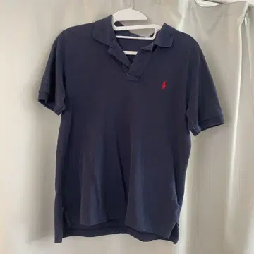 POLO RALPH LAUREN 네이비 반팔 피케 셔츠