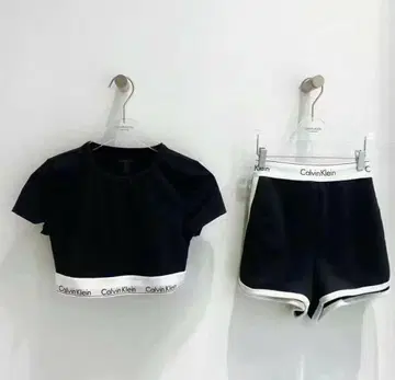 Calvin Klein 블랙 룸웨어 셋업 M