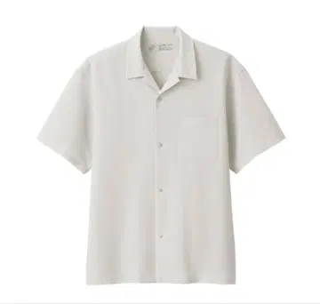 바람이 잘 통하는 스트레치 축구 오픈 카라 반팔 셔츠 L MUJI