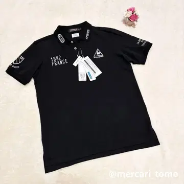 [새상품] le coq sportif 남성용 골프 피케 셔츠 블랙 M