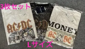 워시드 그래픽 T MUSIC AC/DC L 3개 세트