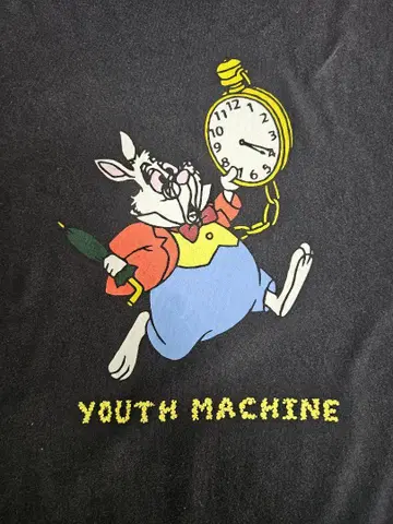 [레어] YOUTH MACHINE 앨리스 시계 토끼 티셔츠 M