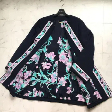 최근 새상품급 LEONARD 레오나르 최고급 실크 충전재 코트 42