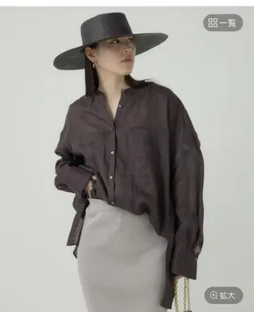 카오스 리가 라미 밴드 카라 셔츠 브라운