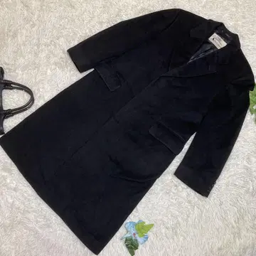 새상품급 아쿠아 스큐텀 체스터 코트 블랙 캐시미어 100% 영국제