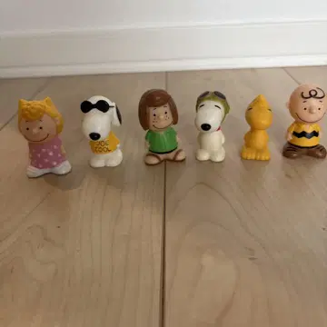 스누피 피규어 세트 손가락 인형 6개