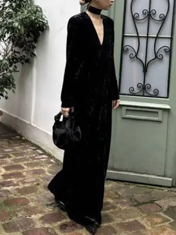 RIM.ARK Crash velour classical dress