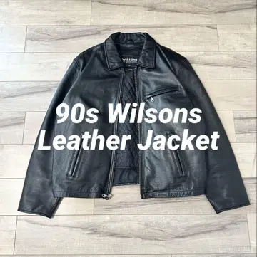 새상품급 90s WILSONS 가죽 자켓 천연 가죽 퀼팅 라이너 부착