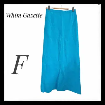 윔 가젯 Whim Gazette 파랑 터콰이즈 니트 스커트 F 가을