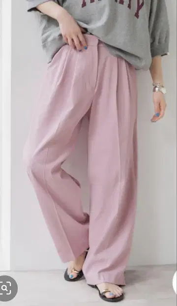 Spick & span 드라이 옥스 턱 팬츠