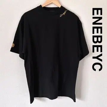 ENEBEYC 에네베이크 티셔츠 자수 두꺼운 블랙 L 무카이 코지