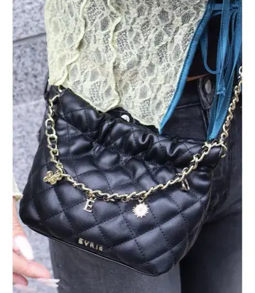 EVRIS 퀼팅 모티브 체인 BAG