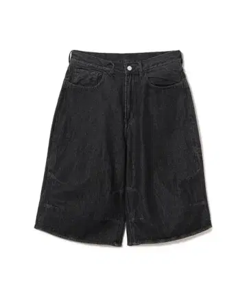 BEAMS 블랙 데님 숏팬츠