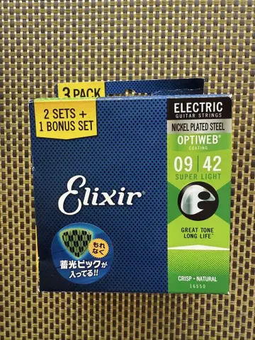 Elixir OPTIWEB 09-42 일렉 기타 줄 3팩