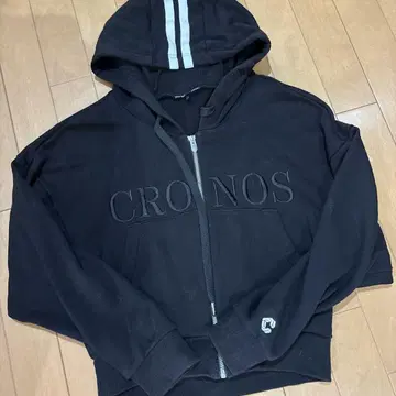 CRONOS 블랙 풀 집업 후드티