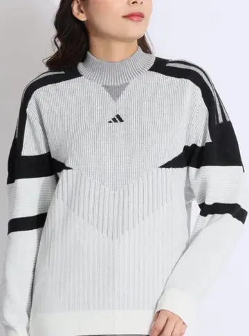 아디다스 골프 그래픽 이() 게이지 편직 하이넥 니트