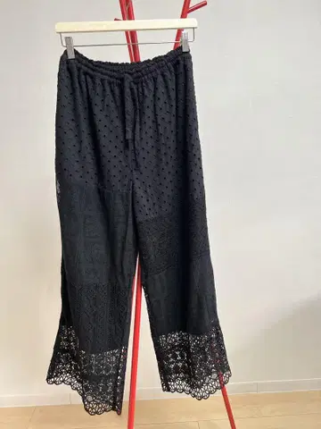 패치워크 레이스 팬츠