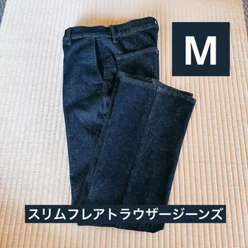 UNIQLO 슬림 플레어 트라우저 청바지 M