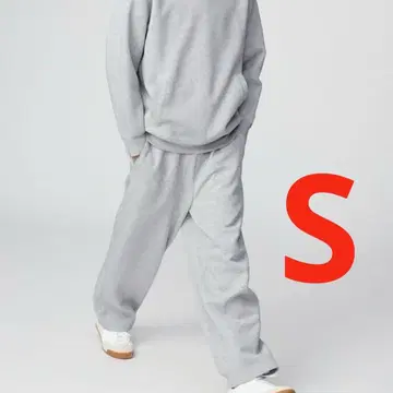UNIQLO C 맨투맨 와이드 팬츠 그레이 S