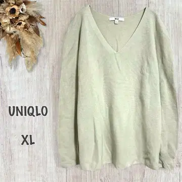 새상품급 UNIQLO 유니클로 [XL] V넥 스웨터 면100% 빅 사이즈