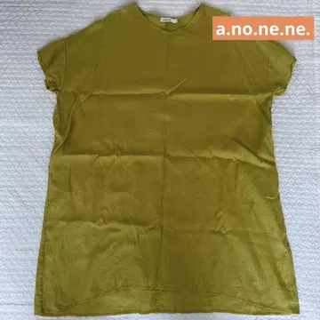 [ a.no.ne.ne. ] 원피스 무릎 아래 기장 반팔 옐로우 컬러